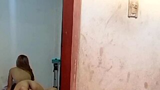 omg my horny peruvian hermanastro thinks hes alone jerks off i surprise him suck his cock deep he fucks my wet shaved pussy nonstop baby