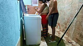 stepdad fucks fat stepdaughter backyard twice mouth creampie 😈🍑💦