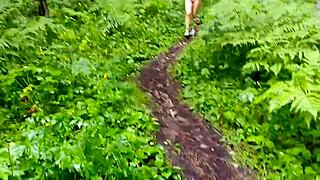 sexy milf mother in law big tits nipples big ass striptease outdoors nude legs feet then fucked hard after walk