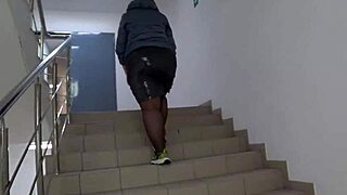 check out this pawg's juicy fat legs in nylons under mall skirt for public foot play