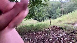 clitlicker662 flashes wet pussy orgasm in forest update img 0569