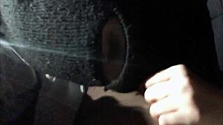 dominant brunette rough deepthroat handjob blowjob in wet car