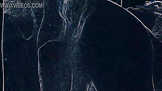 club lights flash during rimjob and blowjob session