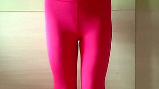 PINK GYMWEAR TIGHT LEGGINGS MAKE MISR4 WORKOUT CUM DRIPPING HOT!
