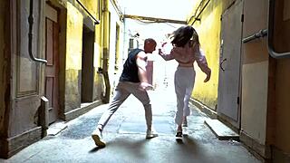 damn these severe russian gopniks rip clothes for hardcore three stripes sex with margo von teese