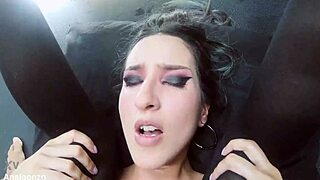 skinny model gets anal creampie milk syringe ass fucked bent over