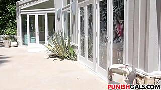 Bound teen Shane Blair chokes on monster cock before garage rough fuck