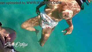 Pornstar Sheila Ortega Sucks and Fucks Underwater Snorkeling Action