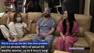 blaire celeste in latex skirt gets pierced nipples teased backstage by dr tampa pov