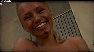 Sweet Czech Blonde Cat Unveils Her Shaved Pussy in Lingerie and Socks