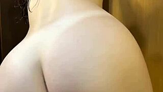 big ass college girl steps from shower ready for dorm room cowgirl ride