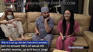 blaire celeste in latex skirt gets pierced nipples teased backstage by dr tampa pov