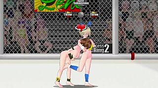 Princesses Clash In Ring Two: Mimi Battles Rena In Fierce Catfight!