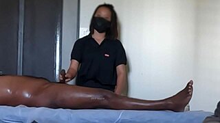 Guy gets happy ending massage at the spa.