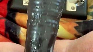 boobunny takes every inch of that massive black cock deep inside