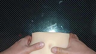 hey check candy's double penetration creampie ass gaping closeup homemade fuck doll