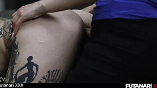 tattooed milf sluts tease then fuck wildly when one sprouts a huge dick creampie anal