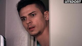 anastasia brokelyn slams big ass on roommate's monster cock after yoga in hostel