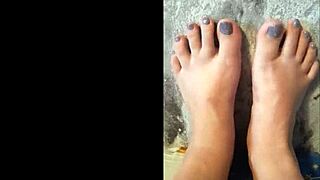 bare feet dripping wet on fetish day