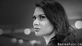 Classy brunette babe gags on monster cock deepthroat compilation?