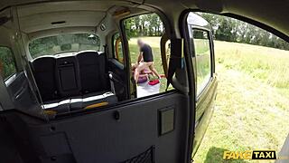 Luci Reign bends for taxi driver's huge cock doggystyle in fake taxi!