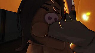 god her pigy tits bounce wild during monster cock deepthroat blowjob