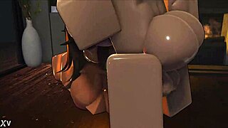 god her pigy tits bounce wild during monster cock deepthroat blowjob