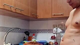 hot milf in kitchen sexy clothes i fuck her hard!