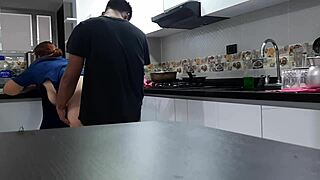 hey employee, wanna fuck my chubby colombian tits in the kitchen again??