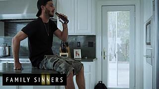 hey milf 😏 redhead seduces hubby's nephew tasting his huge cock cowgirl style 💦