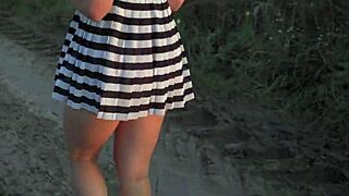 peeking on this hot asian flashing her panties upskirt in a steamy fantasy