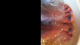 bare feet dripping wet on fetish day