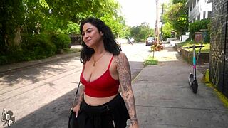 josie jaxxon's atlanta trip turns wild cheating on hubby with gibby the clown's big black cock doggystyle outdoors