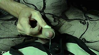 close-up handjob leads to explosive cumshot release