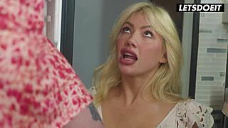 Ivy Wolfe's steamy lesbian strapon fuck with roommate Arabelle Raphael explodes!