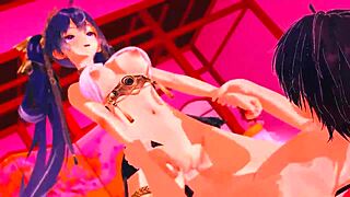 Iuno Takes Massive 12-Gallon Creampie with Huge Tits Squirting in 3D Anal