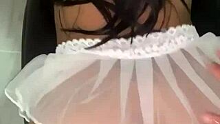 beautiful brunette brunetteflower1's huge ass oiled up for hard anal pounding