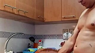 hot milf in kitchen sexy clothes i fuck her hard!