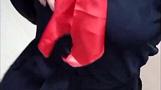 damn this horny latina teen flashes her perky little tits everywhere!