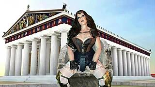 Granny Wonder Woman Deepthroats and Face Fucks Cocks Like a Goddess