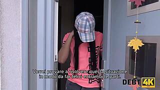 dude this muscled guy fucks cute jobless debtor girl for cash 😈💰