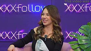 Teen Karolin Gomez flaunts natural small tits in interview before Pipe Boy's hardcore pounding