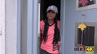 dude this muscled guy fucks cute jobless debtor girl for cash 😈💰