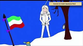 i can’t believe this teen pussy pees standing in art academy studio damn