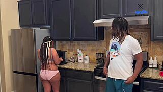 hey stepmom's big ass bounces on stepson's throbbing cock till creampie floods her belly