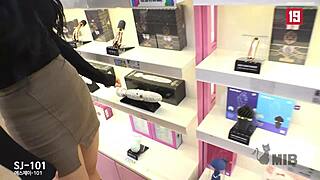 busty korean beauty tries her first vibrator fucking session bent over and missionary style