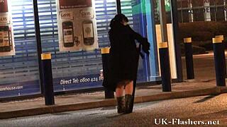 Andreas Fat Mature Wife Flashes Shaved Pussy Public Birmingham Wank