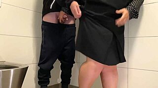 Curvy BBW Stepmom Milf Makes Chubby Step Son Cum Dirty Public Toilet