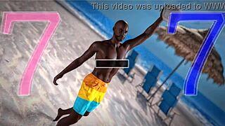 😍 redhead beach beauty goes topless with thug vibes! piercings shining 🔥