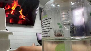 i sneak camera in empty house for misssvikki's see-through anal play